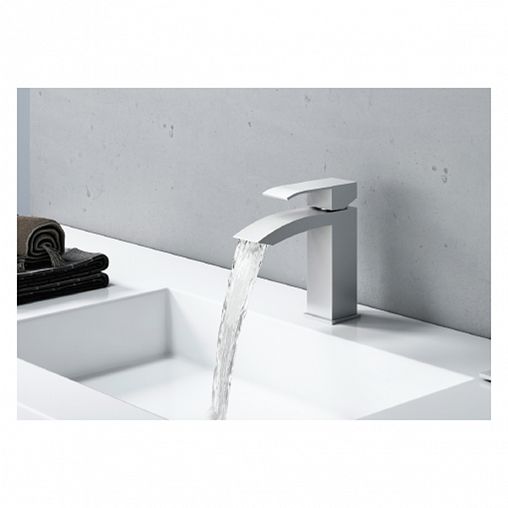 Смеситель для раковины с коротким изливом Fashun A51118, сатин фото