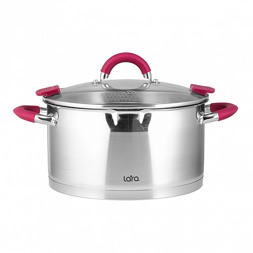 Кастрюля Lara Viva с крышкой, нержавеющая сталь, 4,1 л фото