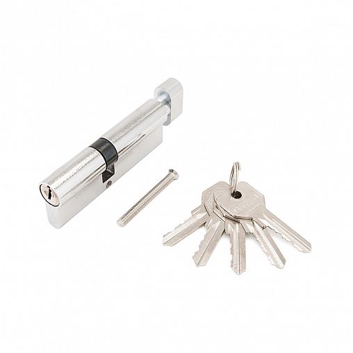 Цилиндровый механизм Стандарт Z.I.90В-5K CP, ключ/вертушка, хром фото