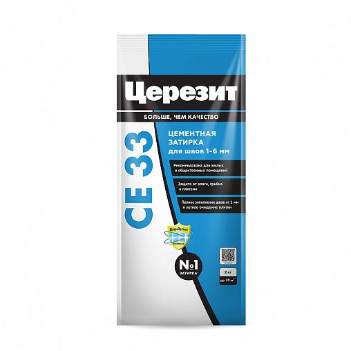 Затирка Церезит (Ceresit) CE 33 Comfort №01, белая, 2 кг фото