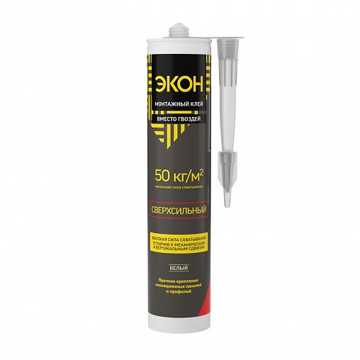 Клей монтажный Экон сверхсильный, 400 г, белый фото