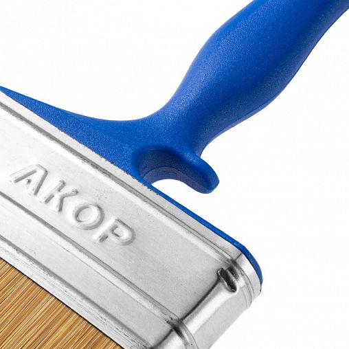 Кисть плоская для лаков Акор Мастер, искусственная щетина, пластиковая ручка, 75 x 17 мм фото