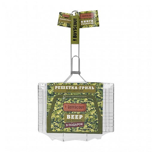 Решетка-гриль Boyscout + веер для мангала, 33 x 22 x 2,5 см фото