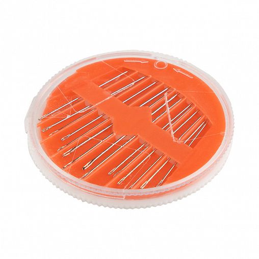 Набор для шитья Рыжий кот (ножницы, иголки, нитки), 27 предметов фото