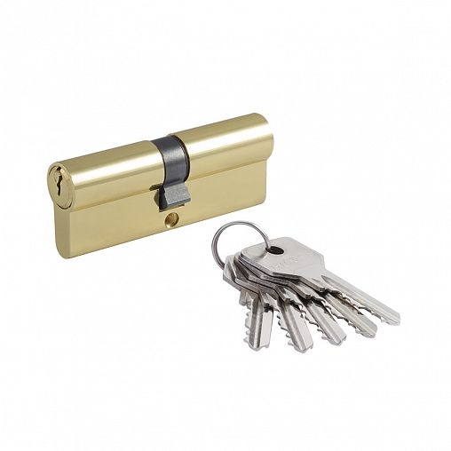 Цилиндровый механизм Нора-М STD AL Л-80 (40-40), ключ/ключ, золото фото