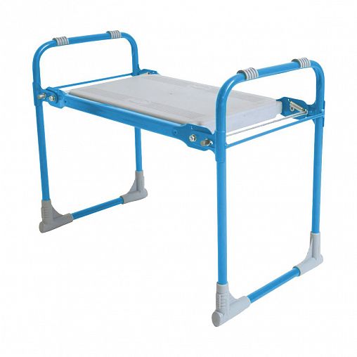 Скамейка садовая складная Nika, пластиковое сиденье, 56 x 30 x 42,5 см, голубая фото