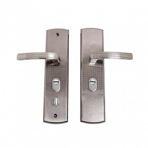 Ручка дверная на планке Аллюр РН-А222-1-R, правая, с подсветкой, матовый никель фото