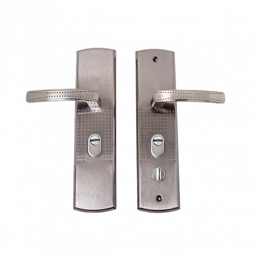 Ручка дверная на планке Аллюр РН-А222-L, левая, матовый никель фото