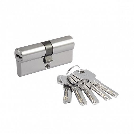 Цилиндровый механизм Нора-М STD AL ЛП-70 (35-35), ключ/ключ, хром фото