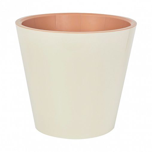 Горшок для цветов InGreen London, на колесах, 15,7 л, сливочный фото