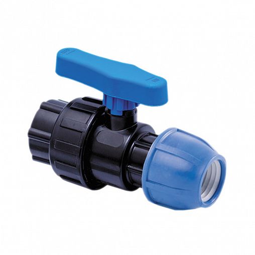 Кран шаровой разъемный компрессионный для ПНД труб Lammin, внутренняя резьба, 25 x 3/4" фото