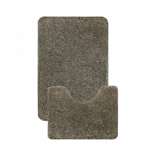 Коврик в ванную и туалет L Cadesi Anelya, 50 x 80 + 50 x 40 см, полипропилен, коричневый фото