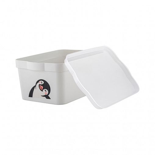 Ящик для хранения Keeplex Happy, 7,5 л, серое перышко фото