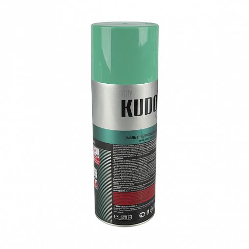 Аэрозольная алкидная краска Kudo KU-1006, 520 мл, RAL 6024, светло-зеленая фото