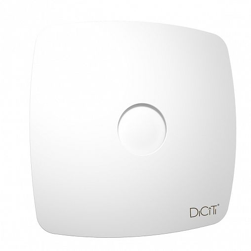 Вентилятор осевой вытяжной DiCiTi Rio 4C Matt white D100, с обратным клапаном фото