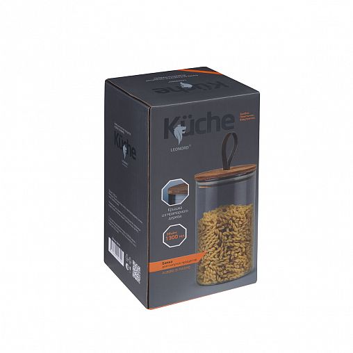 Банка для сыпучих продуктов Leonord Albero di Marmo, стеклянная, 10 x 18,5 см, 1300 мл фото