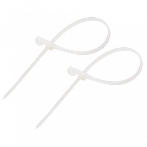 Хомут-стяжка под винт Rexant, нейлон, 4,3 x 200 мм, 100 шт, белый фото Хомут-стяжка под винт Rexant, нейлон, 4,3 x 200 мм, 100 шт, белый фото