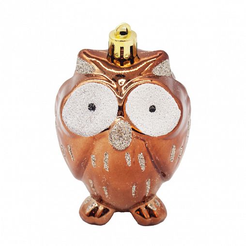Набор елочных украшений Совы, 9 x 6 x 6 см, 3 шт, разноцветный фото
