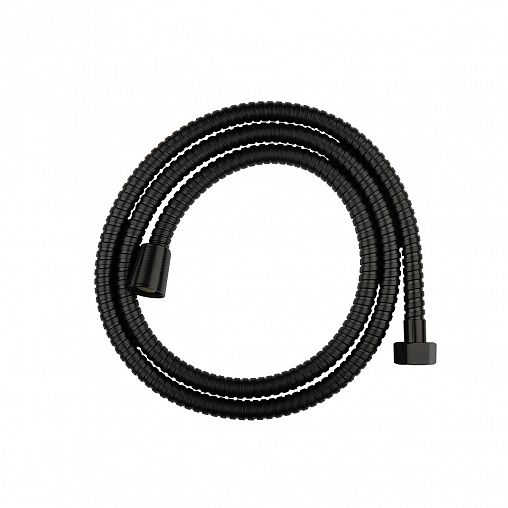 Шланг для душа Рыжий кот, нержавеющая сталь, 1,5 м, черный фото