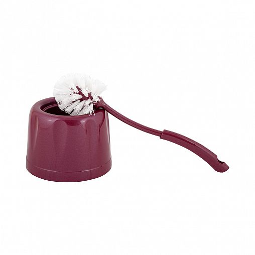 Ершик для унитаза Spin&Clean Rock'n'Roll, с подставкой, пластик, бордо фото