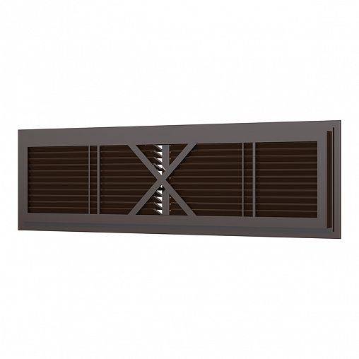 Переточная вентиляционная решетка Era 4513РП кор, пластик, с фланцем 432 x 117 мм, 455 x 133 мм фото