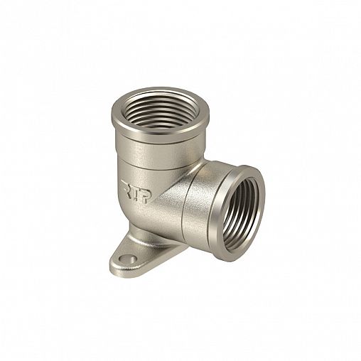 Уголок с креплением латунный РТП внутренняя-внутренняя резьба 1/2" фото Уголок с креплением латунный РТП внутренняя-внутренняя резьба 1/2" фото