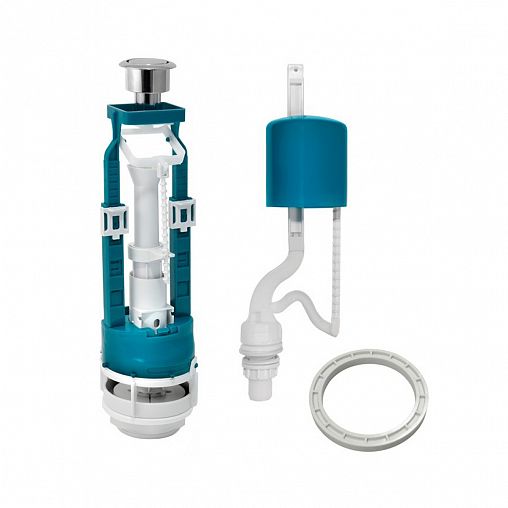 Арматура водосливная Инкоэр И-СБ1-НпрНРФ-Х-В Р, 1 кнопка (гальваническое покрытие), нижний подвод фото