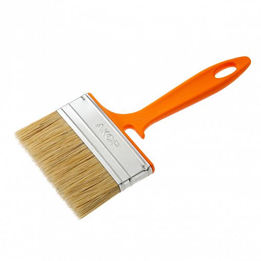 Кисть плоская фасадная Акор Эксперт, смешанная щетина, пластиковая ручка, 100 x 12 мм фото