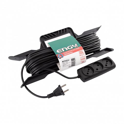 Удлинитель на раме Engy Премиум, 3 розетки, без заземления, 2 x 0,75 мм², 15 м фото