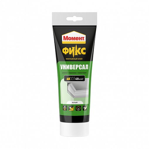 Клей монтажный Момент Фикс Универсал, 250 г, белый фото