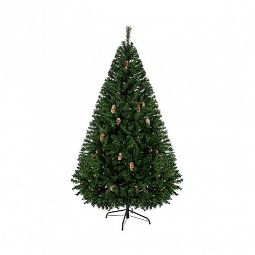 Ель искусственная Волшебная страна Зеленая с шишками, 180 см фото