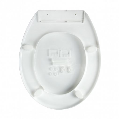 Сиденье для унитаза Мультипласт Групп, 47 x 38 x 3,5 см, белое фото