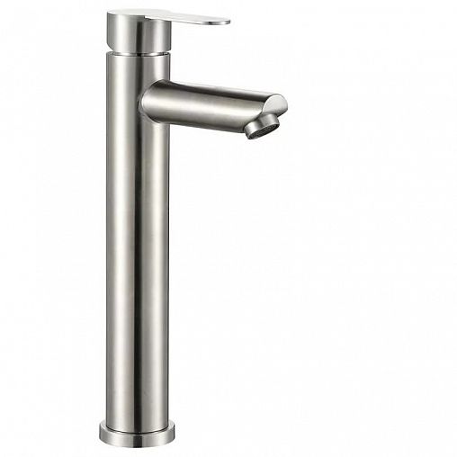 Смеситель для раковины с высоким изливом Fashun A51201, сатин фото Смеситель для раковины с высоким изливом Fashun A51201, сатин фото