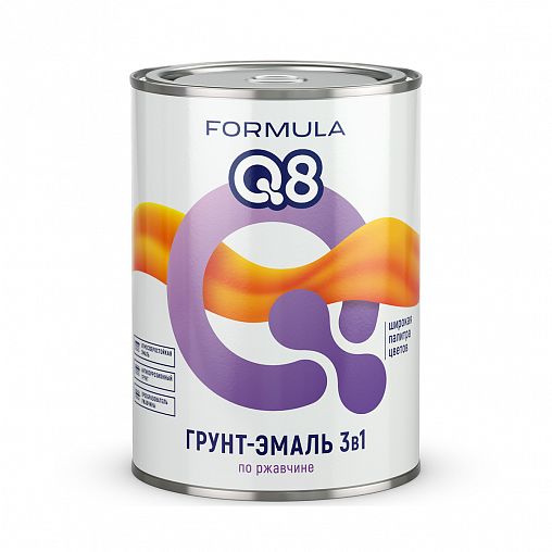 Грунт-эмаль по ржавчине Formula Q8 3 в 1, матовая, 0,9 кг, голубая фото