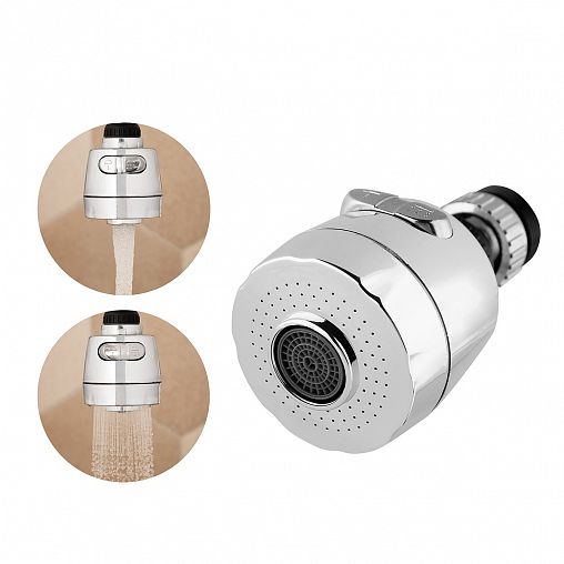 Насадка-рассеиватель (аэратор) для смесителя Рыжий кот, 2 режима, 5,2 x 5,2 x 9 см фото