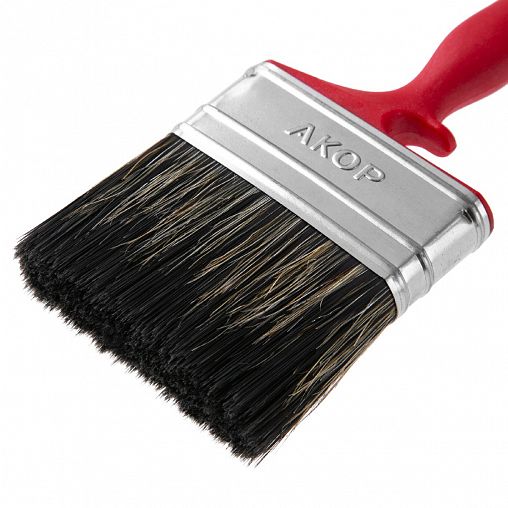 Кисть плоская для водных красок Акор Мастер, смешанная щетина, пластиковая ручка, 75 x 17 мм фото