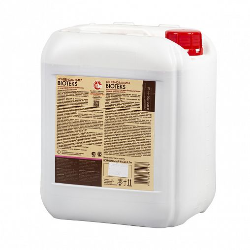 Пропитка для защиты дерева Bioteks Огнебиозащита, с индикатором, 2 класс, 5 л фото