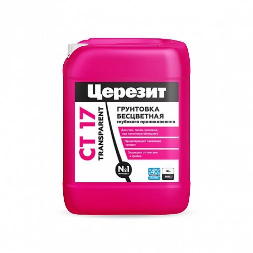Грунтовка укрепляющая Церезит CT 17 Transparent, зима, 10 л фото