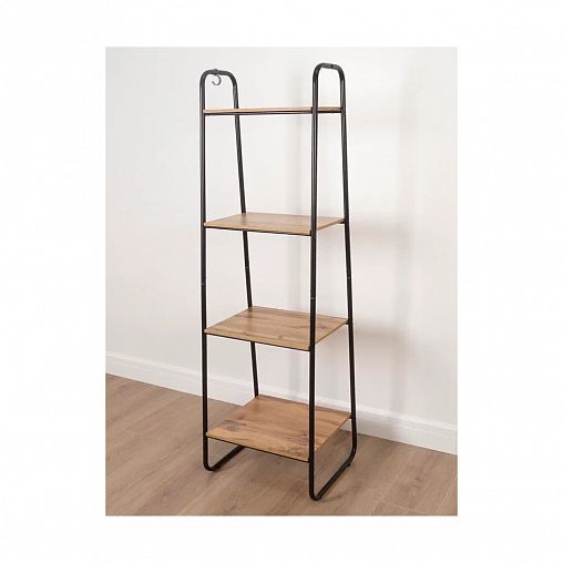 Стеллаж ЗМИ Скандинавия 14, 4 полки, 45 x 38,5 x 147 см, черный фото