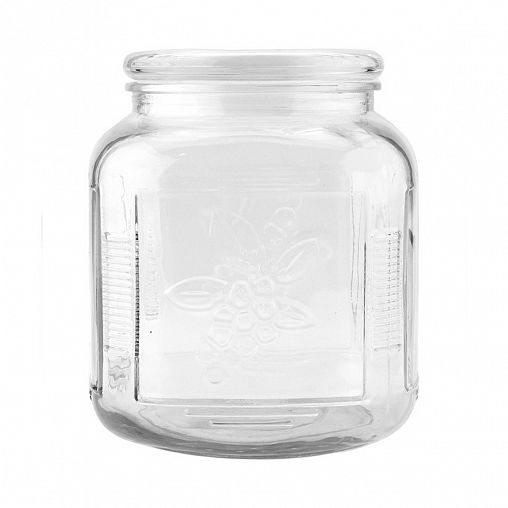 Банка для сыпучих продуктов Mallony Aria, стеклянная, с крышкой, 2 л фото
