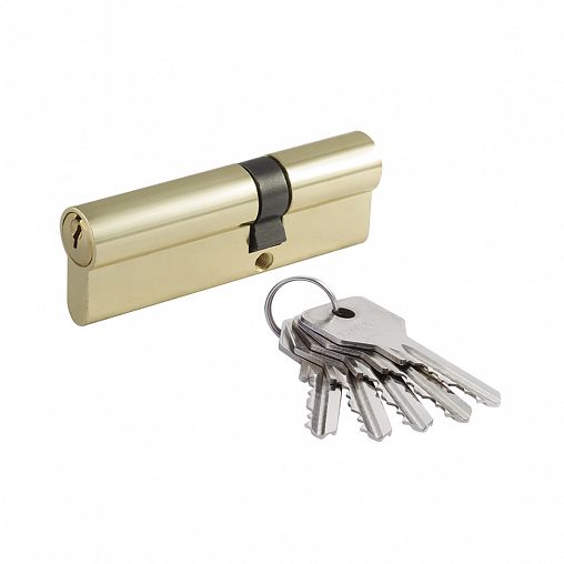 Цилиндровый механизм Нора-М STD AL Л-90 (55-35), ключ/ключ, золото фото
