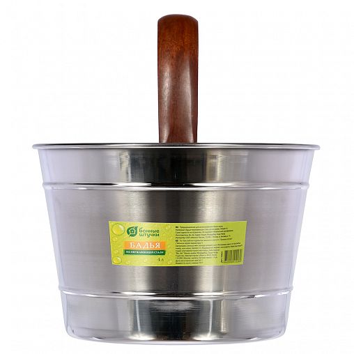 Бадья Банные штучки, нержавеющая сталь, 4 л фото