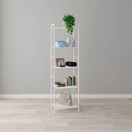 Стеллаж ЗМИ Валенсия 15, 5 полок, 45,5 x 30 x 155,5 см, белый фото