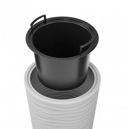 Кашпо напольное Альтернатива Оазис, с внутренним горшком, 25 л, серое фото