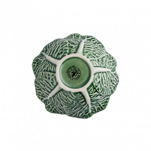 Бульонница Bordallo Pinheiro Капуста, с крышкой, керамическая, d 13,5 см фото