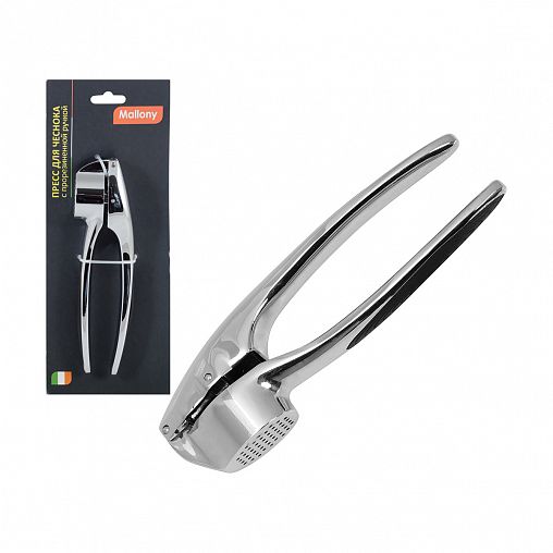 Пресс для чеснока Mallony Moderno, с прорезиненной ручкой, 16 x 3 x 4,5 см фото