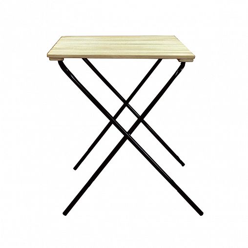 Стол садовый складной New Victoria Престиж, металлический, деревянная столешница, 60 x 63,5 x 80 см фото