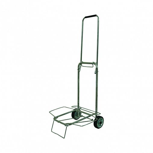 Тележка хозяйственная Рыжий кот, металлические колеса, 39 x 34 x 89 см, до 35 кг, хромированная фото