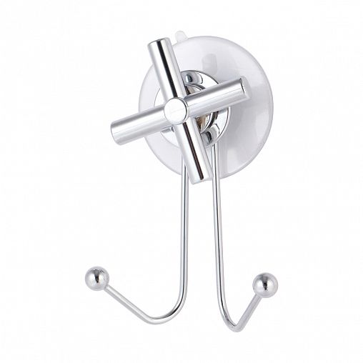 Крючок на присоске двойной Рыжий кот Cross-CH-01 (хром) фото