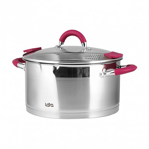 Кастрюля Lara Viva с крышкой, нержавеющая сталь, 2,2 л фото